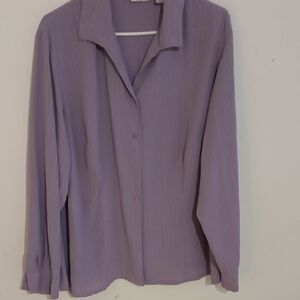 Covington Lavender Button-Front Blouse